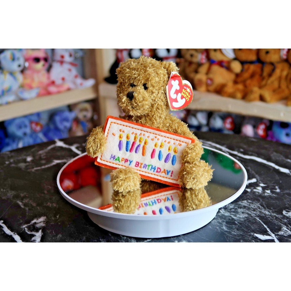 TY Beanie Baby - Happy Birthday the Bear (Greetings Collection) | MWMT | Rare